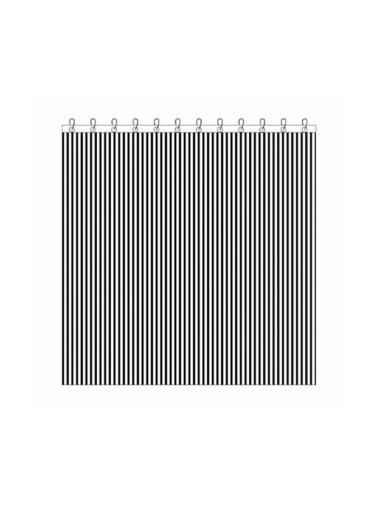 Jazz Schwarz Duschvorhang 180x200