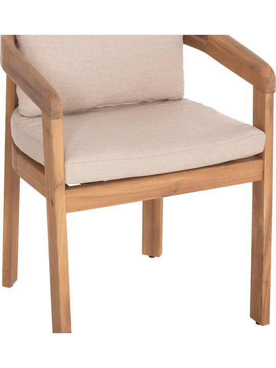 Set de Masă Pentru Exterior Cravin 5 Buc Natural cu Perne