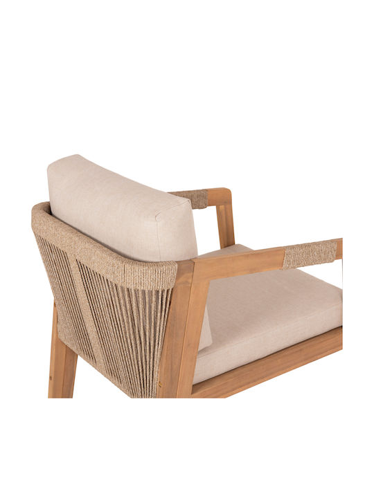 Set de mobilier pentru camera de zi de exterior 4 buc Bej