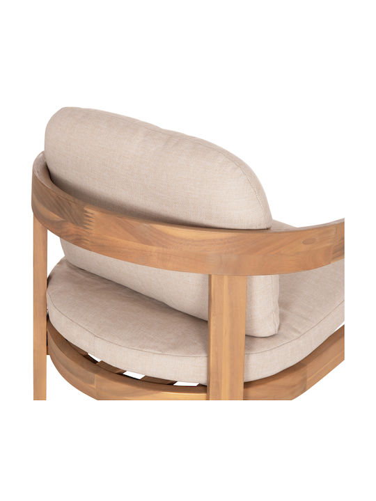 Set de Masă Pentru Exterior Cravin 5 Buc Natural cu Perne