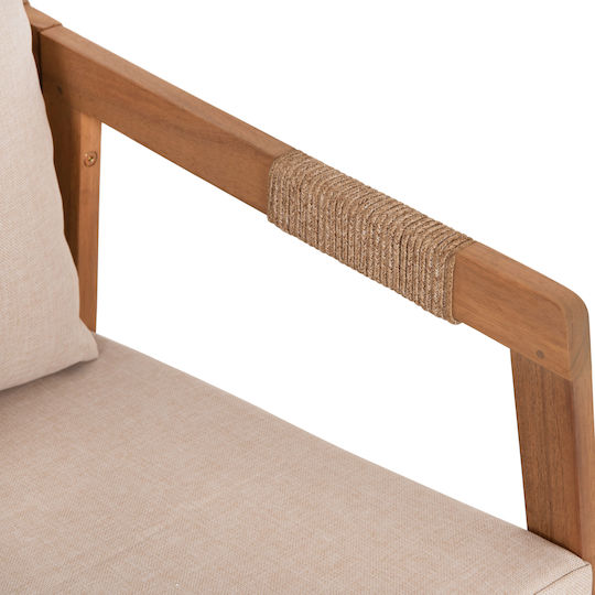 Set de mobilier pentru camera de zi de exterior 4 buc Bej