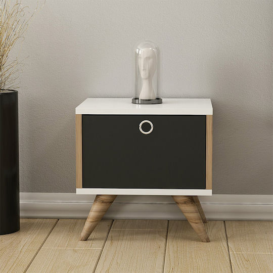 Zeyn Ξύλινο Καρυδί / Λευκό / Μαύρο 40x35x41cm 055-000230 Zeyn Ξύλινο Καρυδί / Λευκό / Μαύρο 40x35x41cm 055-000230