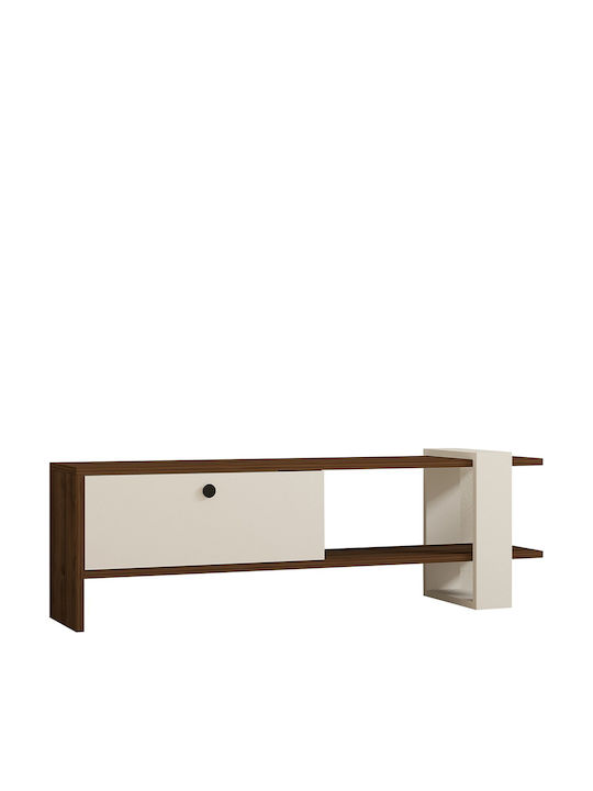 TV Stand Henriette Walnut - White M120xD25xH36.8cm