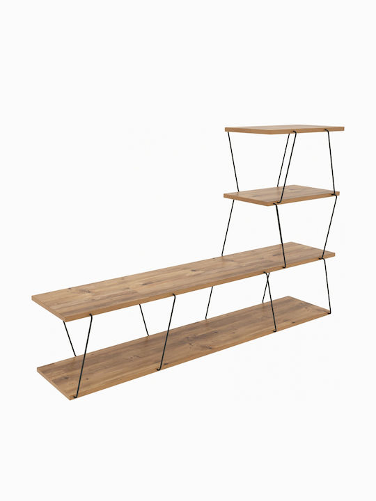TV Stand Tars from Metal & Wood Walnut L150xW30xH93cm