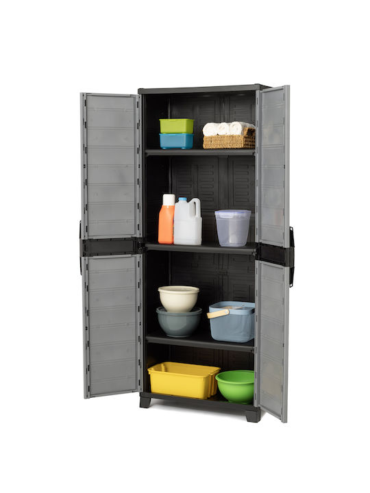 Dulap cu două uși Plastic cu 4 Rafturi 70x43x180cm