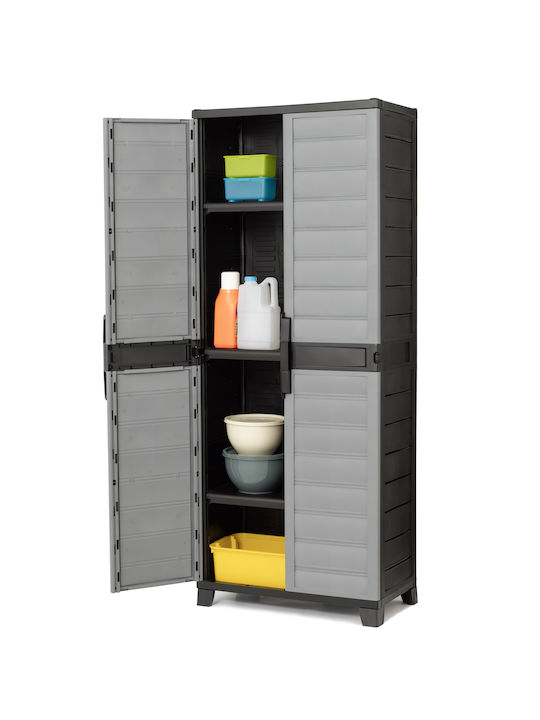 Dulap cu două uși Plastic cu 4 Rafturi 70x43x180cm