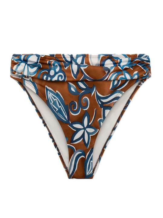 Rio Bikini Slip Brown-royal Floral