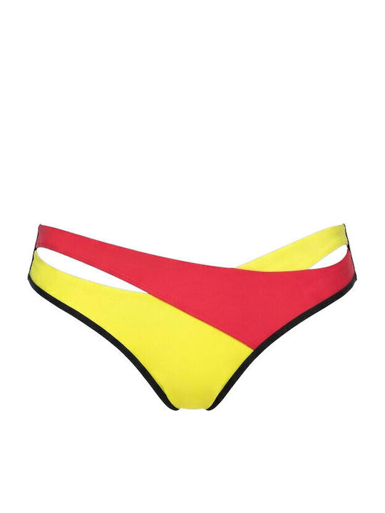 Bikinihosen Slip Schwarz/gelb