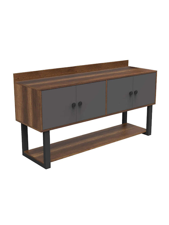 Μπουφές από Ξύλο & Μέταλλο Anthracite-walnut 180x85x93.2cm