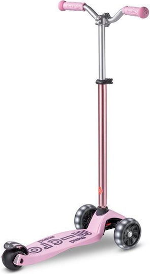 Micro Детски Скутер Deluxe Pro Led 3 колела за 5+ Години Роза