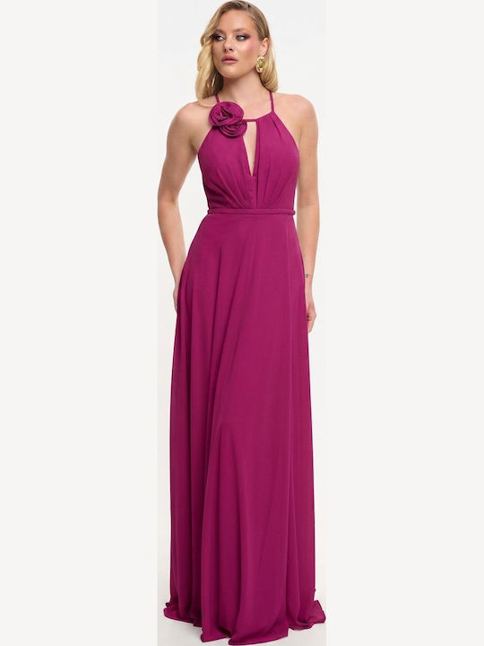 Summer Maxi Dress for Wedding / Christening Magenta