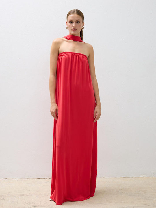 Sommer Maxi Kleid Rot