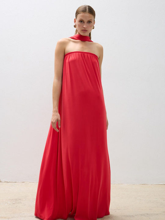 Sommer Maxi Kleid Rot