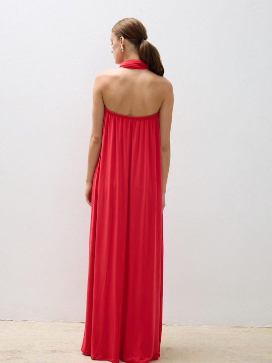 Sommer Maxi Kleid Rot