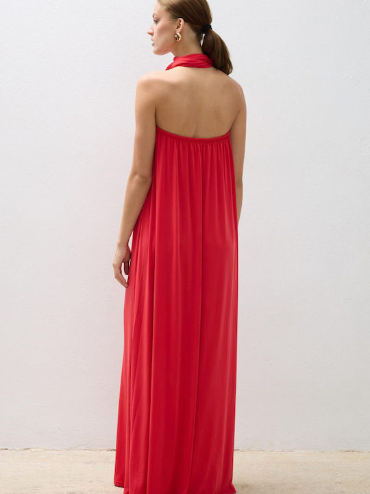 Sommer Maxi Kleid Rot