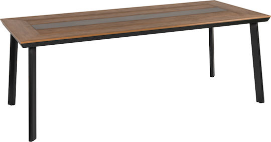 Τραπέζι Ruacana 200x90x73 Γκρι / καρυδί Τραπέζι Ruacana 200x90x73 Γκρι / καρυδί