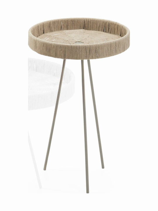 Auxiliary Table for Small Outdoor Spaces Black 58x38cm