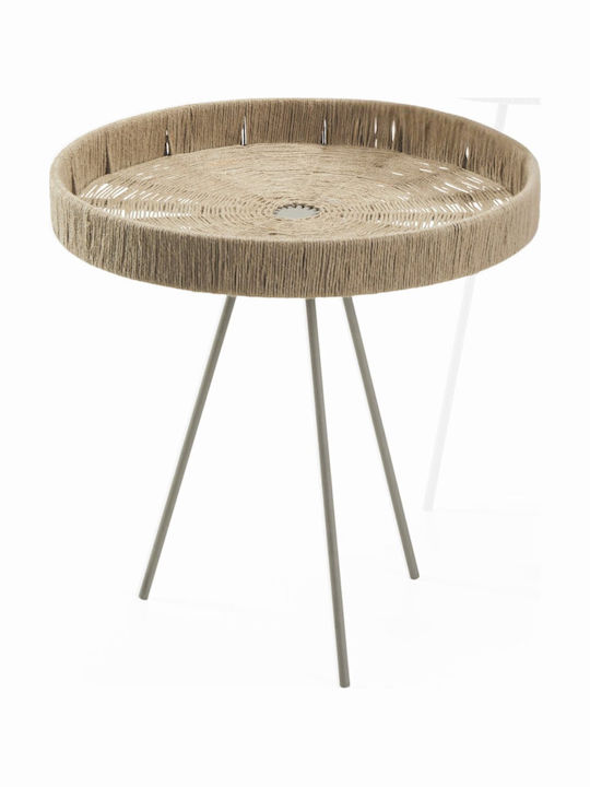 Auxiliary Table for Small Outdoor Spaces Black 47.5x47cm