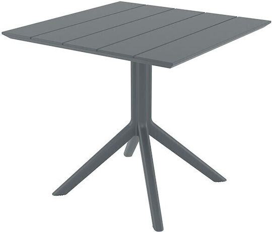 Τραπέζι Καφενείου Paris 80x80x74 Dark grey Τραπέζι Καφενείου Paris 80x80x74 Dark grey