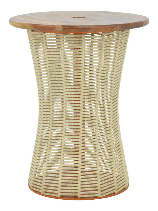 Masă Catering pentru Spații Mici Exterioare Pliabilă Din Lemn cu Ramă Metalică Lemelo 61x61x76 cm