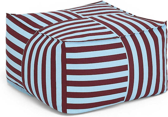 Bean Bag Stool Burgundy Blue Stripes Bean Bag Stool Burgundy Blue Stripes