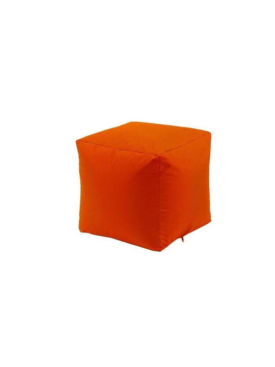 Vielseitiger Sitzsack Hocker Wasserdicht Neon Orange 45x45x45cm