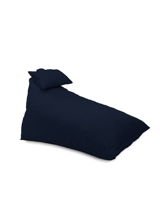 Pufrelax Sitzsack Nackenrolle Wasserdicht Marineblau 130x100x80cm