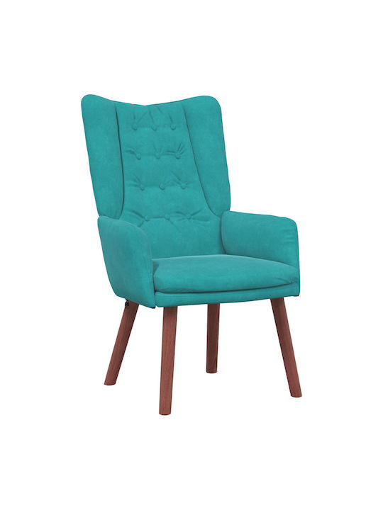 Sessel Samt Turquoise 63x67x94cm