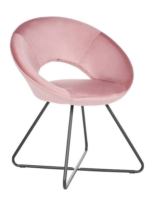 Rachel Πολυθρόνα Βελούδινη Pink 65x45x77cm