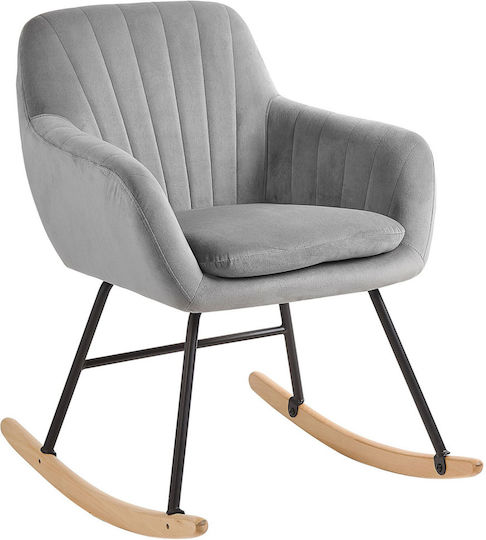 Rocking with Footstool 40x40x82cm Szary Rocking with Footstool 40x40x82cm Szary