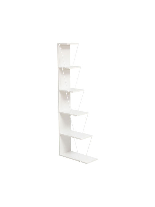 Βιβλιοθήκη Mini Tars Λευκό 50x22x150εκ.
