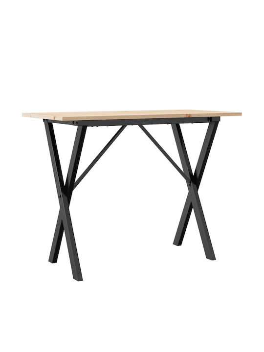 Table Dining Room from Solid Wood & Metal Coffee 100x50x75cm