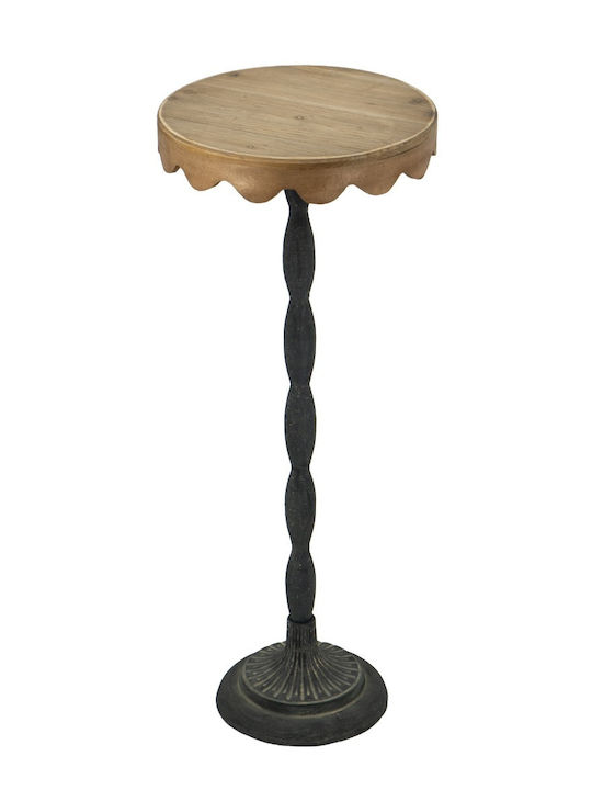 Solis Round Metal Table Brown 30.3x30.3x75cm