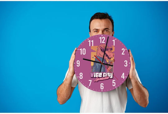 Koupakoupa Kids Wall Clock Vice City Leonida Wooden 30cm