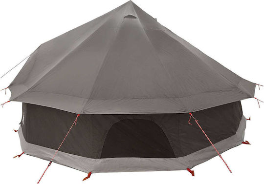 vidaXL Campingzelt Teepee Grau 4 Jahreszeiten 400x400x250cm