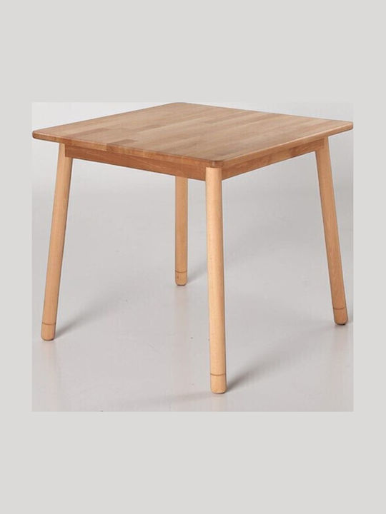 SteweHome Quadratischer Esszimmer- und Küchentisch Aus Holzschatten Eiche 80x80x74,5cm
