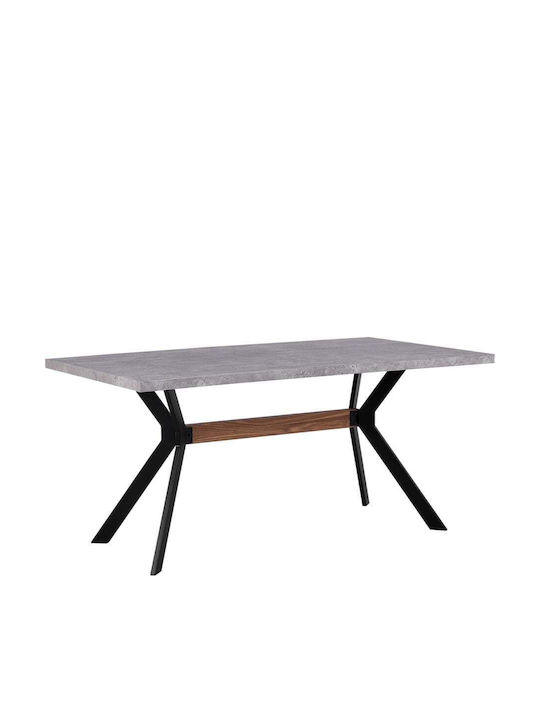 Table Kitchen from Cement Concrete Effect 160x90x75cm
