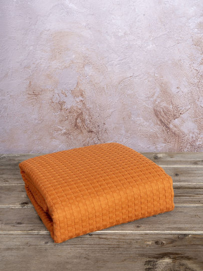 Nima Habit Pique Blanket Single 160x240cm Deep Orange