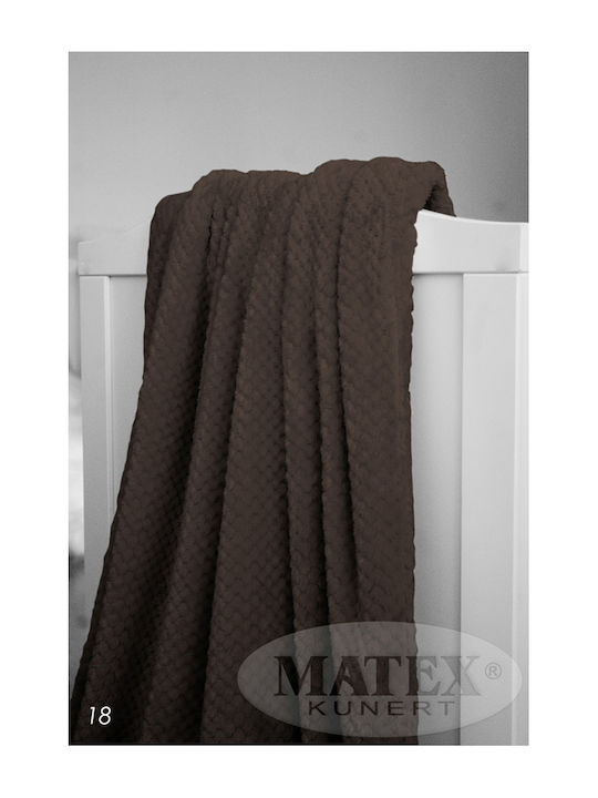 Matex Κουβέρτα Μονή 150x200εκ. Καφέ