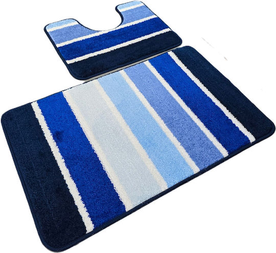 Kotonia Home Set Covoare De Baie Albastre 50x80cm 2 Bucăți