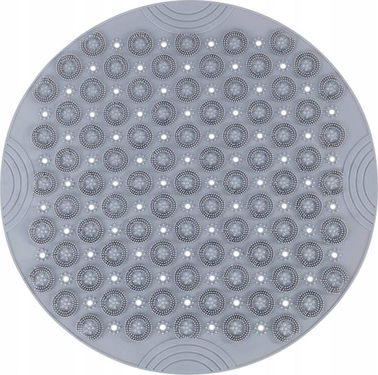 Maximex Бански Килим Кръгъл Сив 55x55см Maximex Бански Килим Кръгъл Сив 55x55см