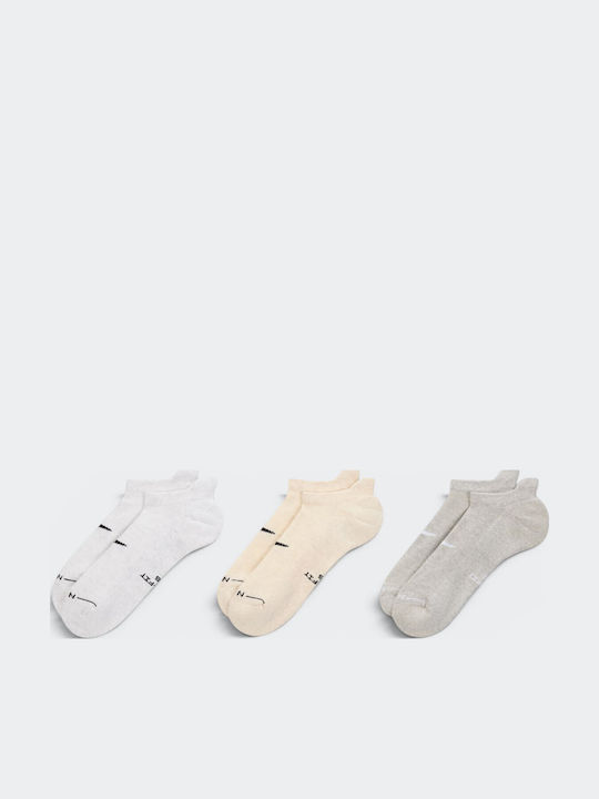 Nike Everyday Running Socks Beige 3 Pairs