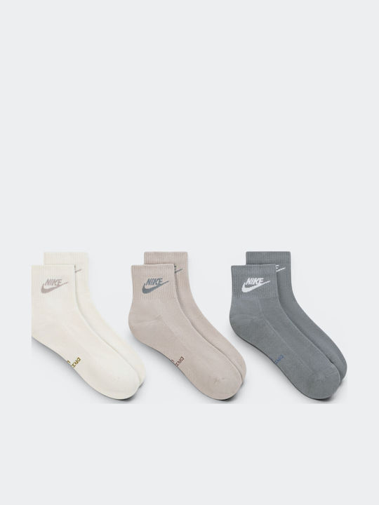 Nike Everyday Кълчки за бягане Кафяви 3 чифта
