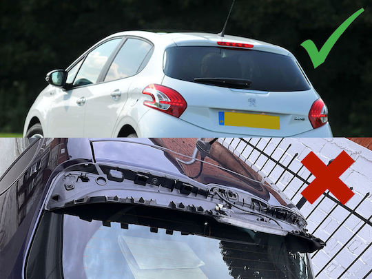 Car Rear Spoiler Roof Peugeot 208 Mk1 2012-2019