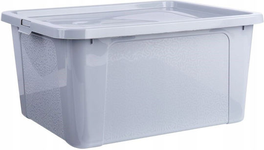 Vilde Cutie de Depozitare din Plastic cu Capac Gri 40x33x20cm
