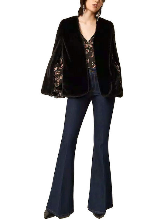 Short Women's Black Fur