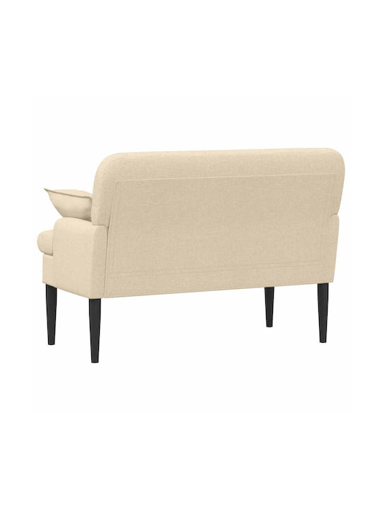 Two-Seater Couch Cream 111x68x80 cm