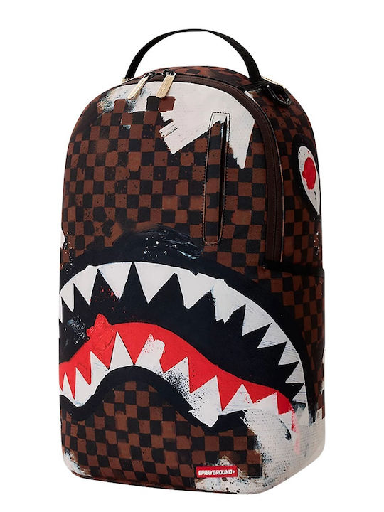Sprayground Sharks In Paris Cotton Canvas Painted Backpack