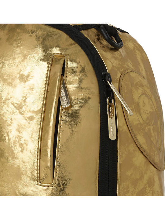 Sprayground Gold Weathered Backpack