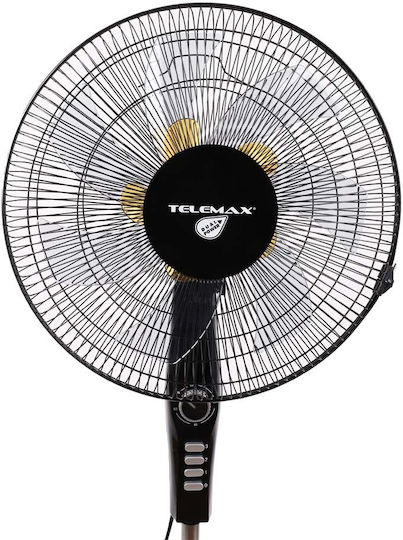 Telemax FS40-806 Ανεμιστήρας Ορθοστάτης 60W Διαμέτρου 40cm Μαύρος